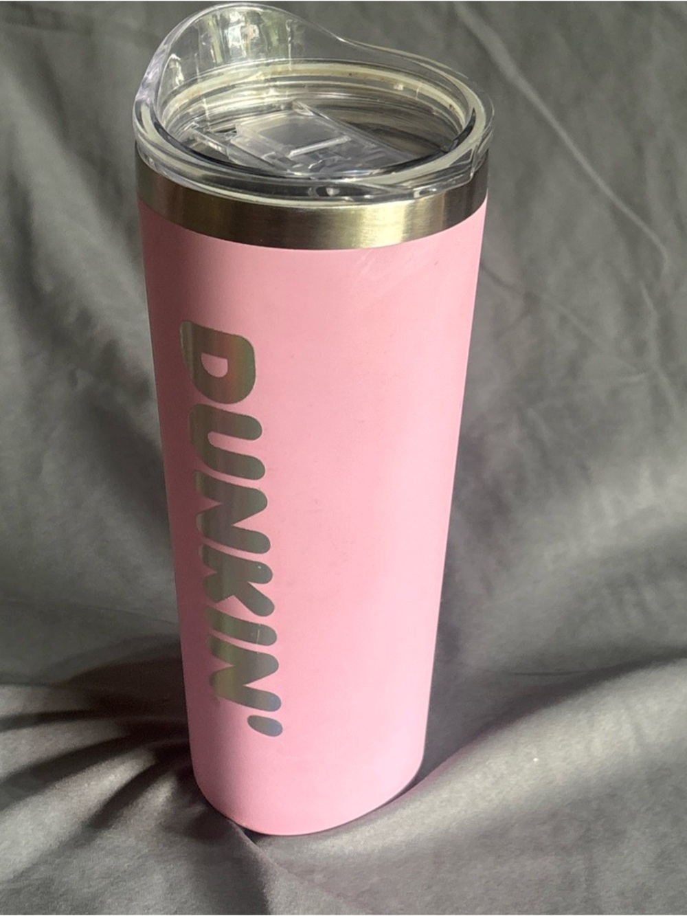 Dunkin' Pink Stainless Steel Travel Tumbler with Lid